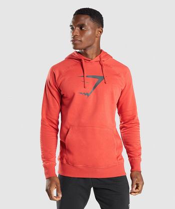 Gymshark Sharkhead Infill Muške Majica S Kapuljačom Crvene | HR 2719KOR